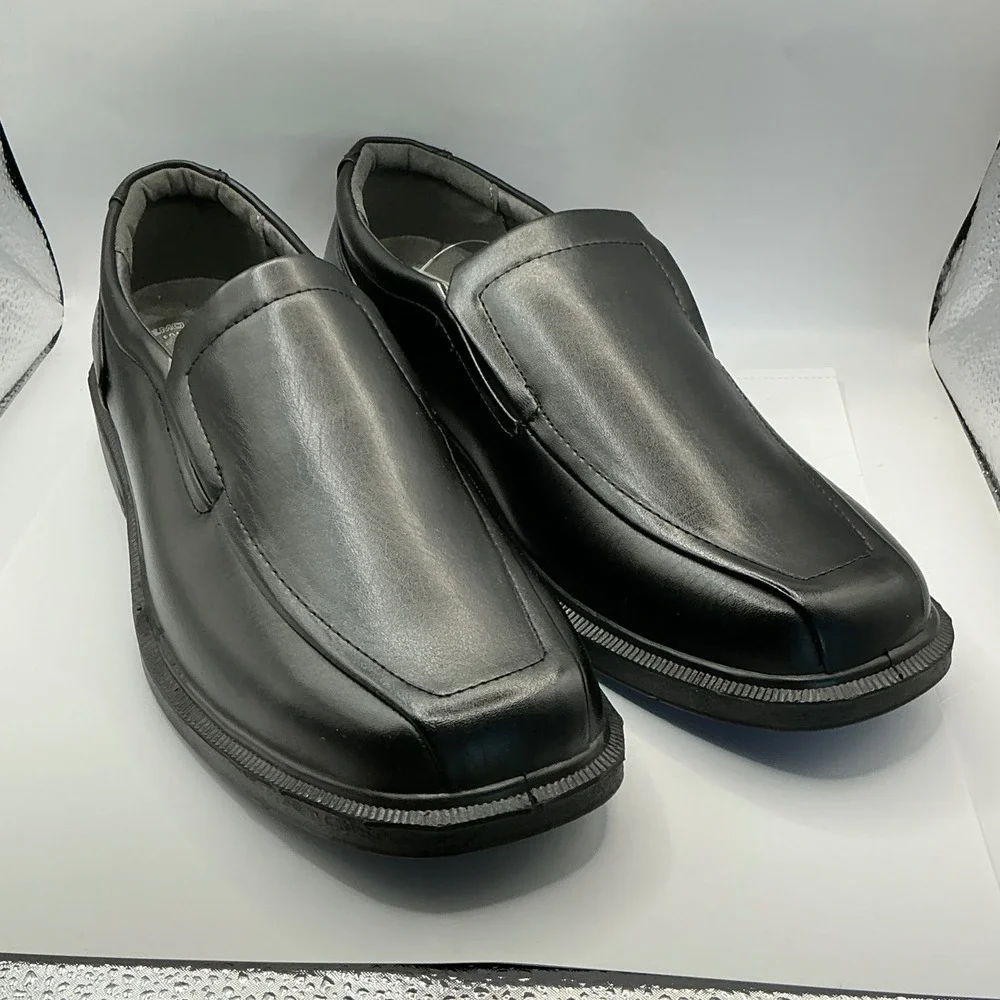 Covington‎ Sheffield Mens Black Slip On Dress Shoes Wide Width 10.5 34006 New